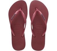 HAVAIANAS Chanclas HAV SLIM LOGO METÁLICO. Color burdeos