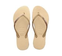 HAVAIANAS Chanclas Slim Sparkle II. Color beige/gris