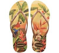 Havaianas Hav. Slim Tropical - Chanclas para mujer, Caja amarilla, 39 EU