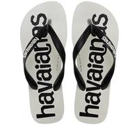 Havaianas HAV. Top Logomania 2, Chanclas Hombre, Blanco/Negro/Blanco, 12/13 UK