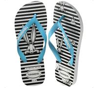 Havaianas Hombre Hav. Top Warner Logomania Tongues, Blanco/Azul, 5.5/6 UK