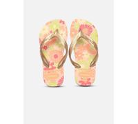 Havaianas - Kids Flores, Chanclas, Cómodas, Duraderas y Divertidas, Suela con Estampado Floral, Tiras Metalizadas y Suela Antideslizante, Niñas