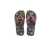 Havaianas - Kids Flores, Chanclas, Cómodas, Duraderas y Divertidas, Suela con Estampado Floral, Tiras Metalizadas y Suela Antideslizante, Niñas