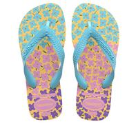 Havaianas - Kids Flores, Chanclas, Cómodas, Duraderas y Divertidas, Suela con Estampado Floral, Tiras Metalizadas y Suela Antideslizante, Niñas