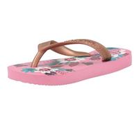 Havaianas - Kids Flores, Chanclas, Cómodas, Duraderas y Divertidas, Suela con Estampado Floral, Tiras Metalizadas y Suela Antideslizante, Niñas