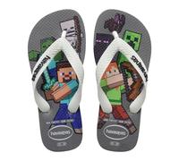 Havaianas - Kids Minecraft, Chanclas para Niños, Cómodas y Duraderas, Suela con Estampado Pixelado, Suela Antideslizante