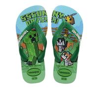 Havaianas - Kids Minecraft, Chanclas para Niños, Cómodas y Duraderas, Suela con Estampado Pixelado, Suela Antideslizante