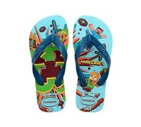 Havaianas Minecraft (Mini Me), Sandalias Unisex Niños, White / Blue Comfy, 23/24