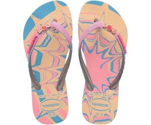 Havaianas Kids Slim Glitter Trendy, Chanclas Niño, Rosa Brillante,