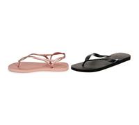 Havaianas Luna, Sandalias Mujer, Crocus Rose, 35/36 EU Top, Chanclas Unisex adulto, Negro, 35/36 EU