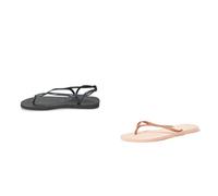 Havaianas Luna, Sandalias Mujer, Negro, 39/40 EU Slim, Chanclas Mujer, Ballet Rose, 39/40 EU