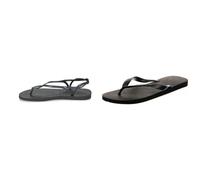Havaianas Luna, Sandalias Mujer, Negro, 41/42 EU Top, Chanclas Unisex adulto, Black 4000029 0090, 41/42 EU