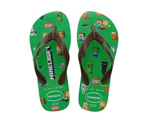 Havaianas Minecraft, Chanclas, para Unisex bebé, Hoja Verde, 27/28 EU