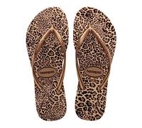 Havaianas Slim Animals (Mini Me), Sandalias Niñas, Sand Grey/Golden, 25/26