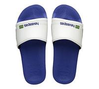 Havaianas Old Slide Brasil, Chanclas Unisex adulto, Marine Blue White, 35/36 EU