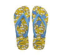 Havaianas Simpsons, Chanclas Unisex Adulto, White/Turquoise/White, 39/40 EU