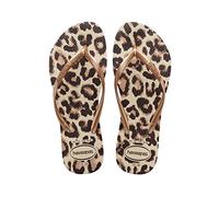 Havaianas Slim Animals, Chanclas Mujer, Beige Rose Gold Dark Brown, 37/38 EU