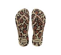 Havaianas Slim Animals, Chanclas Mujer, Multicolor (Sand Grey/Rose Gold), 37/38 EU