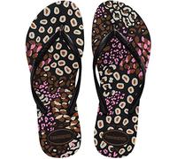 Havaianas Slim Animals, Sandalias Mujer, Black Pink Lemonade, 39/40 EU