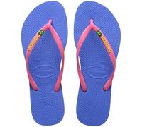 Havaianas - Slim Brasil Logo, Chanclas Cómodas, Duraderas y Ligeras, Homenaje a Brasil, Bandera en Tiras y Suela, Mujer