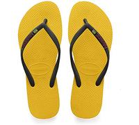 Havaianas - Slim Brasil Logo, Chanclas Cómodas, Duraderas y Ligeras, Homenaje a Brasil, Bandera en Tiras y Suela, Mujer