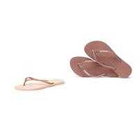 Havaianas Slim Brasil Logo, Chanclas Mujer, Color: Negro, Talla: 39/40 EU Slim, Chanclas Mujer, Ballet Rose, 39/40 EU