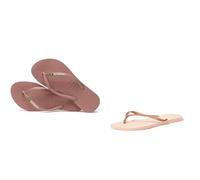 Havaianas Slim, Chanclas Mujer, Ballet Rose, 39/40 EU Slim Brasil Logo, Chanclas Mujer, Color: Crocus Rose, Talla: 39/40 EU