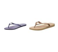 Havaianas Slim, Chanclas Mujer, Negro, 37/38 EU Top Tiras, Chanclas para Mujer, Dorado (Rose Gold), 37/38 EU