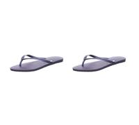 Havaianas Slim, Chanclas Mujer, Negro, 39/40 EU (Paquete de 2)