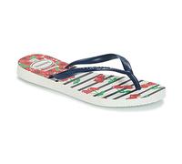 Havaianas Slim Fashion Chanclas para Niñas, Multicolor (White/Navy Blue), 29/30 EU (27/28 Brazilian)