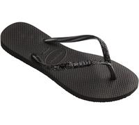 Havaianas Slim Glitter Flourish, Chanclas Mujer, Negro (Black), 36/37 EU