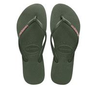 Havaianas Slim Logo Chanclas delgadas para mujer, Green, 33/34 EU