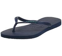 Havaianas Slim Logo Metallic, Chanclas Mujer, Navy Blue/Navy Blue, 33/34 EU