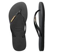 Havaianas Slim Logo Metallic EU 37-38 Black / Gold
