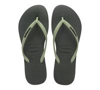 Havaianas - Slim Logo Pop Up, Chanclas con Logo en Contraste de Color, Silueta Estilizada y Cómoda, Suela Antideslizante, Mujer