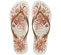 Havaianas Slim Organic, blanco/dorado, 5.5/6