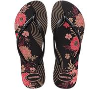 Havaianas Slim Organic, Sandalias Mujer, Negro 23, 37/38 EU