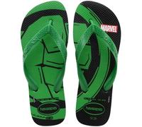 Havaianas - Top Marvel Logomania, Chanclas Unisex, Black/Patria Green,