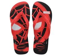 Havaianas Top Marvel Logomania (Mini Me), Chanclas, Black/Red Ruby, 29 EU