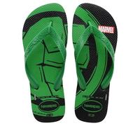 Havaianas Top Marvel Logomania (Mini Me), Chanclas, Black/Patria Green, 29 EU