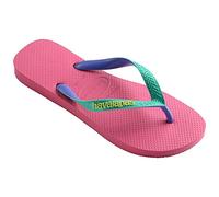 Havaianas - Top Mix, Chanclas Cómodas, Duraderas y Ligeras, Tiras Bicolor con la Bandera de Brasil, Suela Antideslizante, Adultos Unisex