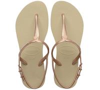 Havaianas - Twist, Sandalias Cómodas, Elegantes y Versátiles, Hebilla Ajustable en Laterales, Tiras en Forma de T con Acabado Metálico, Suela Antideslizante, Mujer