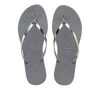 Havaianas - You Metallic, Sandalias Cómodas, Elegantes y Versátiles, Tiras Finas con Acabado Metálico, Pequeño Tacón, Mujer