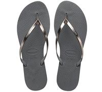 Havaianas - You Metallic, Sandalias Cómodas, Elegantes y Versátiles, Tiras Finas con Acabado Metálico, Pequeño Tacón, Mujer