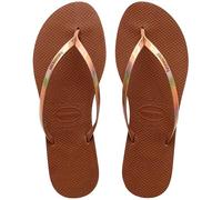 Havaianas - You Metallic, Sandalias Cómodas, Elegantes y Versátiles, Tiras Finas con Acabado Metálico, Pequeño Tacón, Mujer