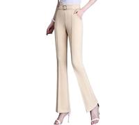Havalix Women's Pants, Drape High Rise Pull-On Stretch Pants Breathable Women's Modern Stretch Pant (Apricot,XL)