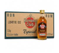 Havana Club Especial Ron Añejo Cubano, Miniatura 5cl, Pack de 12 Unidades, 37,5% Vol.