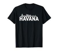 Havana Cuba City Skyline Silhouette Sketch Camiseta