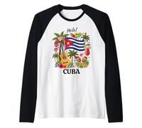 Havana Cuba Tourist Souvenir Travel Kids Girls Toddler Camiseta Manga Raglan