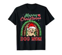 Havanese Christmas Santa Hat Dog Mom Boho Rainbow Xmas Camiseta